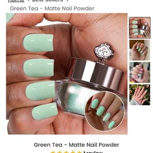 Sistaco Green Tea mineral Nail powder.